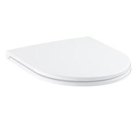 GROHE BAU 39913001 - Sedile per WC in ceramica con coperchio, set di fissaggio incluso, chiusura ammortizzata, funzione di sgancio rapido, rimovibile, facile da montare, portata 150 kg, colore: bianco