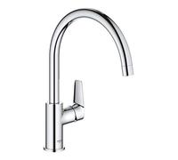 Grohe BauEdge Rubinetto Miscelatore Monocomando per Lavello, Cromo, Bocca Alta