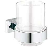 bicchiere con supporto a muro cromo Grohe Essentials Cube - 40755001