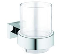 GROHE Bicchiere con Supporto Essentials Cube Cromo 40755001 - NUOVO
