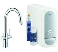 Grohe Blue Home C-Beccuccio Starter Kit batteria lavello monocomando, con rad...