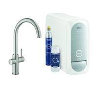 Grohe Blue Home - Miscelatore Connected per lavello, con sistema di filtraggio e raffreddamento, supersteel 31455DC1