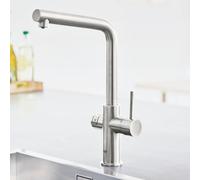 Grohe Blue Home - Miscelatore per lavello, con sistema di filtraggio e raffreddamento, supersteel 31454DC1