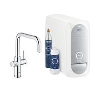 Grohe Blue Home rubinetto da cucina, con sistema di filtraggio, orientabile, 31456001, Blue Home cromo []