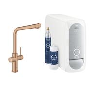 Grohe Blue Home rubinetto da cucina con SodaSystem e sistema di filtraggio, orientabile, 31454DL1, Blue Home warm sunset spazzolato [Rubinetteria da Cucina > Rubinetti da Cucina con Trattamento dell’A