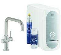 Grohe Blue Home - Miscelatore Connected per lavello, con sistema di filtraggio e raffreddamento, supersteel 31456DC1