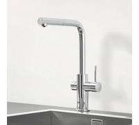 Grohe Blue Professional rubinetto da cucina, con sistema di filtraggio, orientabile, estraibile, 31326002, Blue Professional cromo []
