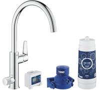 Grohe Blue Pure BauCurve miscelatore monocomando per lavello con sistema filtrante dell'acqua, cromato - 30385000