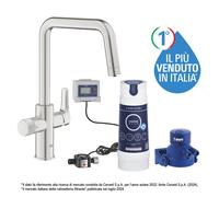 Grohe Blue Pure Eurosmart miscelatore cucina a tre vie 30583DC0 con bocca orientabile e sistema filtrante 40438001