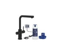 Grohe Blue Pure Minta rubinetto per lavello cucina, doccetta estraibile,con filtro 5 fasi taglia S e contalitri, nero ultra opaco