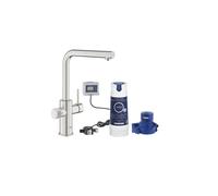 Rubinetto Cucina Grohe Blue Pure Minta Cromo Spazzolato Bocca a L con Doccetta E