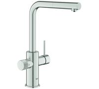 Grohe Blue Pure Minta miscelatore cucina a tre vie per acqua filtrata, doccino estraibile, supersteel - 30590DC0