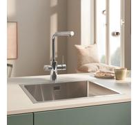 Grohe Blue Pure Minta rubinetto da cucina, estraibile, orientabile, 30590000, Blue Pure Minta cromo [Rubinetteria da Cucina > Rubinetti da Cucina]