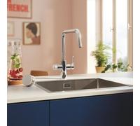 Grohe Blue Pure rubinetto da cucina Starter Kit con sistema di filtraggio, orientabile, 30596000, Starter Kit Blue Pure cromo [Rubinetti da cucina con sistema di acqua potabile > Rubinetti per acqua p