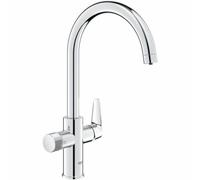 Grohe Blue Pure Start Curve miscelatore cucina a tre vie con attacco per acqua filtrata, finitura cromo - 30592000