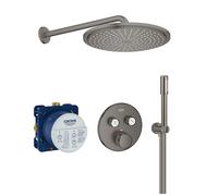 Grohe COLOR292M Grohtherm SmartControl sistema doccia incasso con soffione Rainshower Cosmopolitan 310 EcoJoy, grafite spazzolato