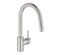 Grohe Concetto miscelatore monocomando per lavello con doccino estraibile, colore supersteel - 31483DC2