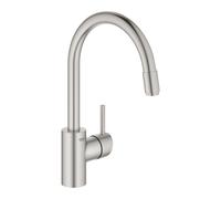 Grohe Concetto miscelatore monocomando per lavello, con doccino estraibile, colore supersteel - 32663DC3