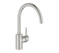 Grohe Concetto miscelatore monocomando per lavello cucina con bocca alta girevole, supersteel - 32661DC3