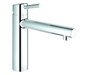GROHE Concetto Mitigeur monocommandé pour évier, saillie 198mm, hauteur moyenne, orientable, 31128001, 31128001, Colorazione: cromo