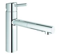 GROHE Concetto Mitigeur monocommandé pour évier, saillie 202mm, hauteur moyenne, extractible, orientable, 30273001, 30273001, Colorazione: cromo