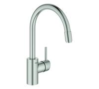Grohe Concetto - Miscelatore da lavello con doccetta estraibile, supersteel 32663DC3