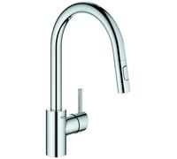 GROHE Concetto Mitigeur monocommandé pour évier, avec bec haut, douchette extractible Dual, 31483002, 31483002, Colorazione: cromo