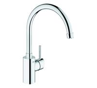 GROHE Concetto Mitigeur monocommandé pour évier, saillie 224mm, basse pression, haut, orientable, 31132001, 31132001