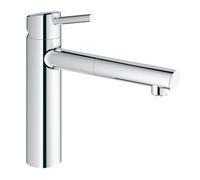 Grohe Concetto rubinetto da cucina, bassa pressione, estraibile, orientabile, 31214001, Concetto cromo [Rubinetteria da Cucina > Rubinetti da Cucina]