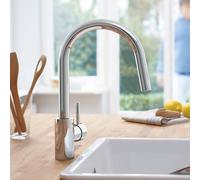 Grohe Concetto rubinetto da cucina, estraibile, orientabile, 31483002, Concetto cromo [Rubinetteria da Cucina > Rubinetti da Cucina]