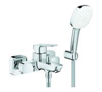 GROHE Cubeo Mitigeur monocommandé pour bain, saillie 167mm, montage apparent, ensemble de douche Tempesta 110 Cube douchette à main incluse, 1018140000, 1018140000, Colorazione: cromo