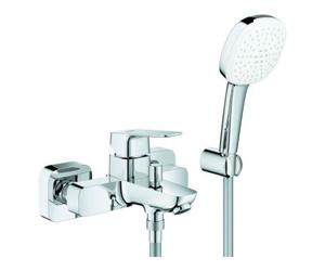 GROHE Cubeo Mitigeur monocommandé pour bain, saillie 167mm, montage apparent, ensemble de douche Tempesta 110 Cube douchette à main incluse, 1018140000, 1018140000, Colorazione: cromo