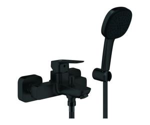 GROHE Cubeo Mitigeur monocommandé pour bain, saillie 167mm, montage apparent, ensemble de douche Tempesta 110 Cube douchette à main incluse, 1018142430, 1018142430, Colorazione: Nero opaco