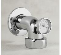 GROHE Curva a gomito 12444 sporgenza 90mm con termometro 1 1/2\"x5/4\" cromo, 12