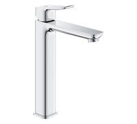 GROHE Dice 1018920000 - Rubinetto miscelatore per lavabo, corpo liscio, per lavabo, misura XL, 270 mm, cartuccia in ceramica da 28 mm, risparmio idrico, code da 3/8", facile da montare con QuickTool