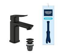 GROHE Dice - Miscelatore Lavabo Smooth Body con Set Scarico Push-Open (Taglia S, Cartuccia Ceramica 28mm