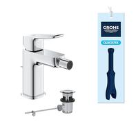 GROHE Dice Rubinetto miscelatore per bidet con piletta click-clack (S-Size 151 mm, snodo a sfera, cartuccia ceramica 28 mm, risparmio idrico, facile da installare), cromo, 1018770000