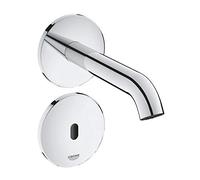 GROHE Essence E Rubinetto elettronico per lavabo a parete con comando ad infrarossi, acqua fredda o premiscelata, Cromo 36447000