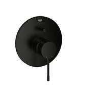 GROHE Essence Finitura Miscelatore Vasca/Doccia a Parete (Leva e Rosetta Metallica, con Deviatore Automatico Vasca/Doccia, Corpo Incasso Non Incluso, Pressione Min.), Nero Opaco