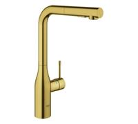 GROHE Essence Mitigeur monocommandé pour évier, saillie 204mm, bec haut, extractible, douchette Dual, orientable, 30504GN0, 30504GN0, Colorazione: fresco sorgere del sole spazzolato