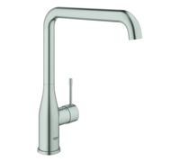GROHE Essence Mitigeur monocommandé pour évier, saillie 220mm, orientable, bec haut, 30505DC0, 30505DC0, Colorazione: super acciaio