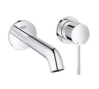 Grohe Essence miscelatore lavabo, installazione a parete, taglia S, sporgenza 183 mm, finitura supersteel - 19408DC1