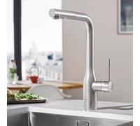 Grohe Essence miscelatore monocomando per lavello, con doccetta estraibile, colore supersteel - 30270DC0