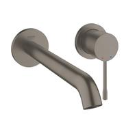 GROHE Essence Rubinetto miscelatore monocomando a parete a 2 fori per lavabo (senza corpo incasso, rompigetto 5,7 l/min, bocca 230 mm, interasse 110 mm), grigio antracite spazzolato, 19967AL1.