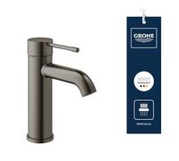 GROHE Essence Rubinetto Miscelatore Monocomando per Lavabo Taglia S, cartuccia a dischi ceramici, cromatura Starlight, Grigio Antracite Spazzolato 23590AL1
