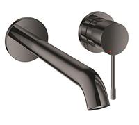 GROHE Essence Rubinetto Miscelatore per Lavabo a 2 Fori, taglia M, finitura EasyClean, Grigio Antracite, 19967A01