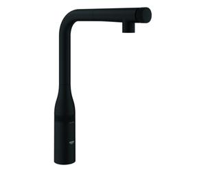 GROHE Essence SmartControl Mitigeur d'évier, saillie 199mm, extractible, pivotant, phantom black, 31928KF0, 31928KF0