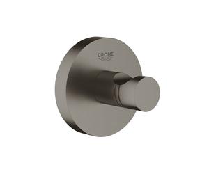 Grohe Essentials gancio portasciugamani, 40364AL1, Essentials hard graphite spazzolato [Accessori Bagno > Portasciugamani]