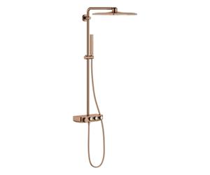 Grohe Euphoria SmartControl System 310 Cube Duo système de douche avec mitigeur thermostatique, montage mural, 26508DL0, 26508DL0, Colorazione: tramonto caldo spazzolato