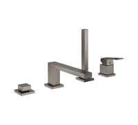 Grohe Eurocube miscelatore monocomando bordo vasca a 4 fori, finitura grafite spazzolato - 19897AL1